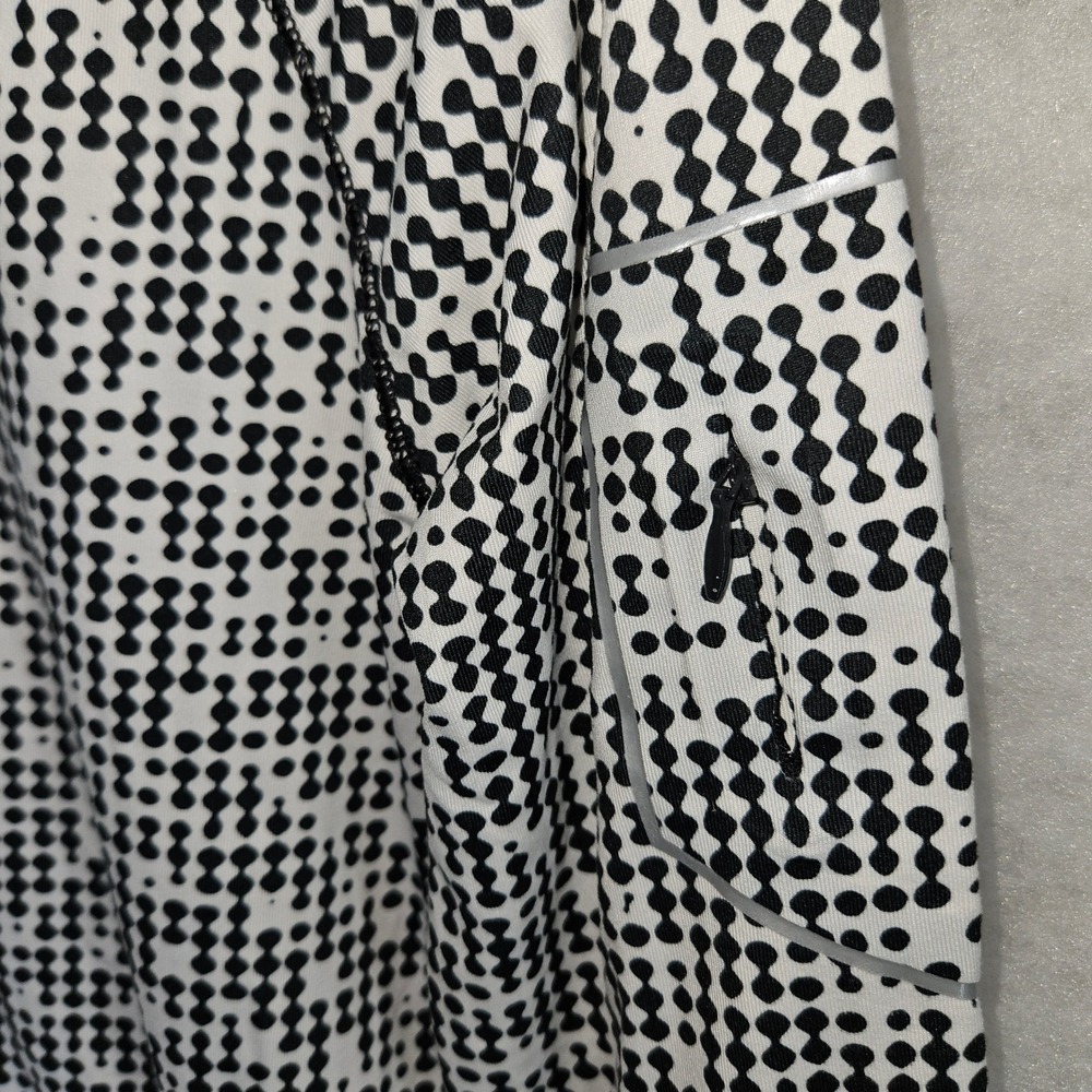 Under Armour Womens Large Long Sleeve Half Zip Pullover Athletic Top Black White - Picture 2 of 12